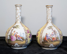 Pair Of Hand Painted Dresden