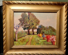 PITTORE -Gino Centoni (Livorno 1891-1960) ' BEL PAESAGGIO FIORITO'