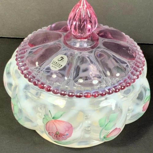 Vintage fenton trinket box - vintage,