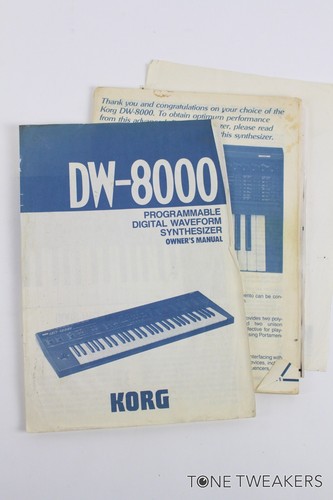 Korg 8000 manuale uso - korg, dw-8000