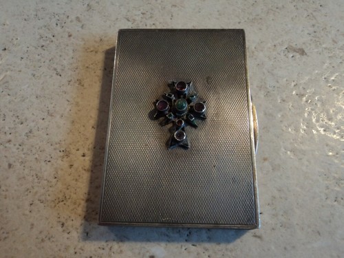 Scatola antica argento con - in,