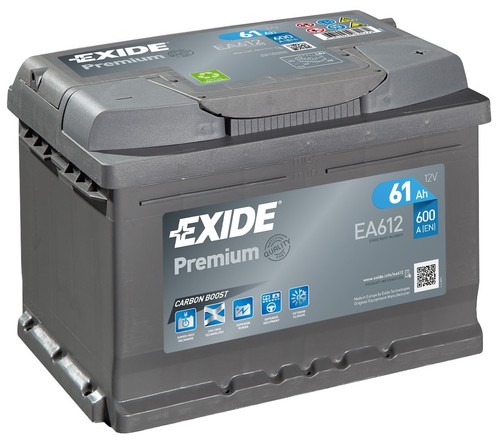 Batteria exide ea612 12v - batteria, 61ah