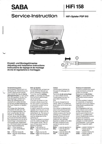 Servizio manuale istruzioni - servizio, di