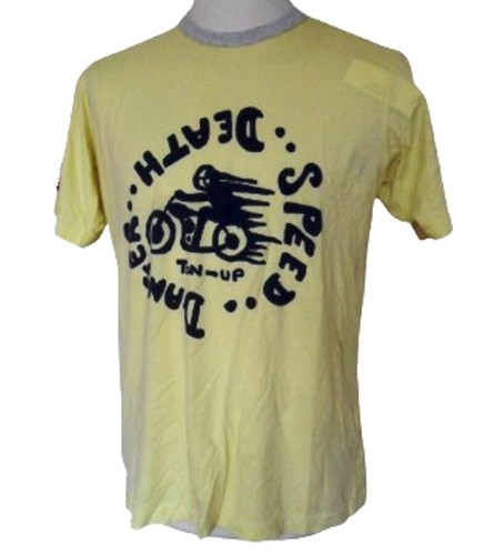 Shirt guru blu cotone giallo - t-shirt,