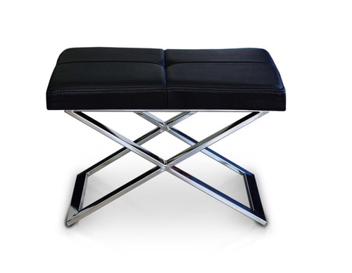 Pouf pelle bauhaus nero - pouf, con