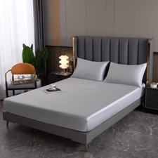 Lenzuolo con angoli in seta di gelso naturale materasso biancheria da letto di lusso di fascia alta