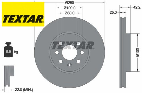 Dischi freno textar 92124603 - textar,