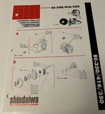 Shindaiwa EC – 350 / 416 / 350 Elenco parti illustrate motosega e motosega