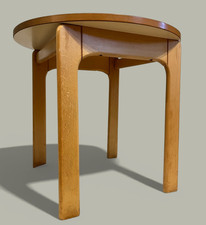 Tavolino rotondo in legno 1-2