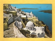Grecia Santorini veduta parziale di Fira viaggiata 