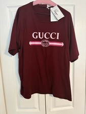 T-shirt uomo Gucci bordeaux