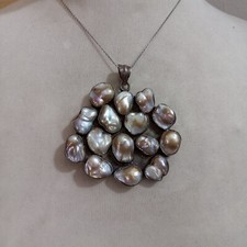 Ciondolo Pendente Vintage In Madreperla