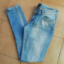 pantaloni azzurri jeans azzurro stretch elasticizzato Amy Gee tg 30 skinny vita 