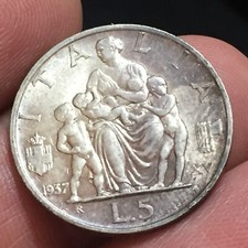 REGNO V.E. III° 5 LIRE 1937