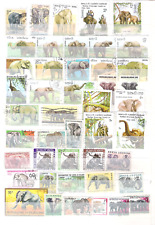Elefanti , collezione di 45 francobolli diversi