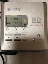 Sony MZ-R55 MD Walkman Lettore MiniDisc Portatile Argento Testato Funzionante