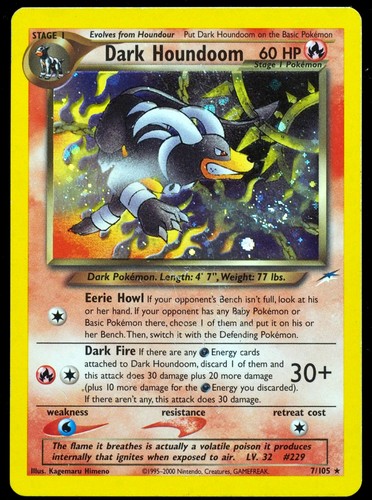 Carta pokemon dark - pokemon, houndoom