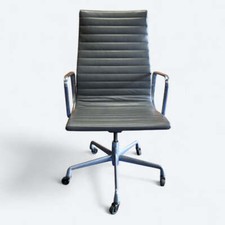 Sedia ufficio Herman Miller Eames EA337 grigia originale schienale alto base ruota