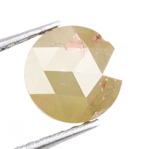 Diamante grezzo rotondo giallo