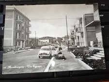 Cartolina mondragone Via Europa Auto D'Epoca Anni 50