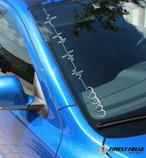 FS19 Battito Cardiaco Cuore Adesivo Parabrezza Bianco Adesivo Tuning