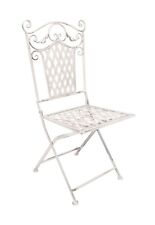 Sedia in ferro bianco shabby