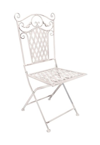 Sedia ferro bianco shabby - in,