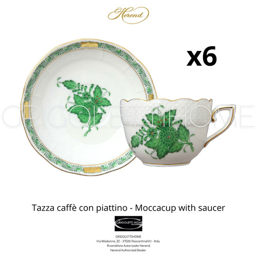 Herend apponyi verde set 6 - verde,