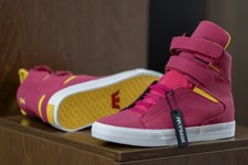 Supra Tk Society/Rosa Giallo Pelle Piena Uomo Donna Edizione Limitata