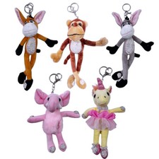 Peluche Scimmia Asino Orso 3D Morbido Portachiavi Donna Ragazza Ciondolo Borsa