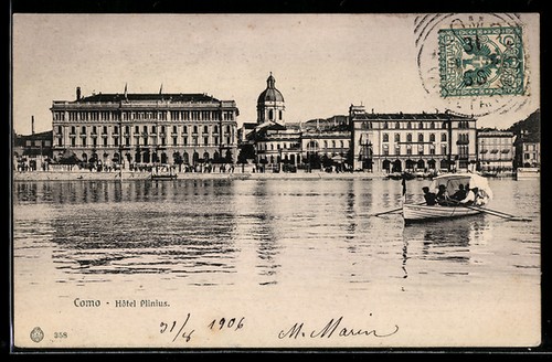 Como hotel plinio - plinio,, cartolina