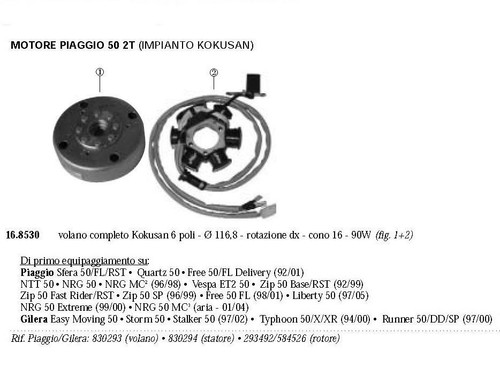 Volano statore gilera runner - +,