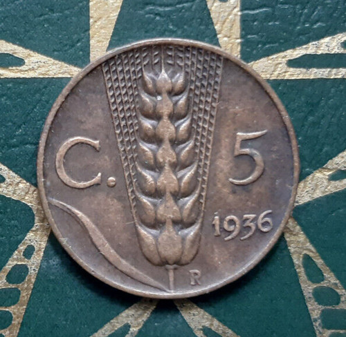 Centesimi 1936 spiga - , 5