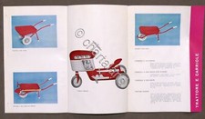 Giocattoli Brochure Creazioni F.lli Carri Milano - Trattore / Carriole anni '60