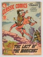 Classics Illustrated 004 L'Ultimo Dei Mohicani #1 GD/VG 3.0 RESTAURATO 1942