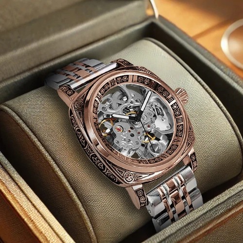 Orologio meccanico uomo oro - orologio,