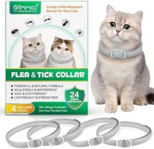 Collare Antiparassitario per Gatti 4 Pezzi 24 Mesi di Protezione Collare Pulci