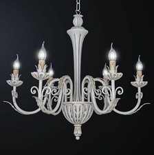 Lampadario 6 luci legno