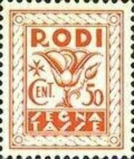Francobollo - Egeo Rodi - Segnatasse croce di malta - 50 C - 1934 - Usato