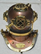 Antico Cromo Finito Casco Riproduzione Segno US Marina Nautico Design