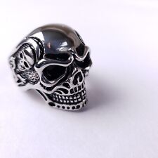 Anello uomo teschio acciaio