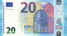 Banconota da 20 euro 2015 con numeri in sequenza e palindromi serie "ST" Lagarde
