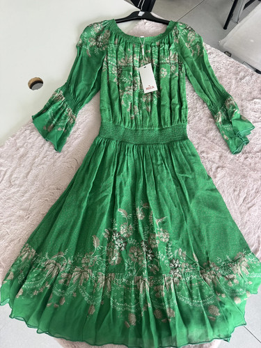 Vestido largo verde con