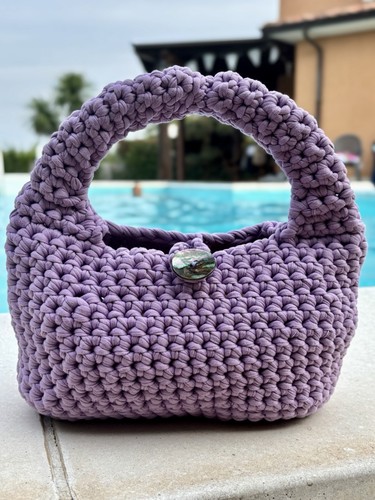 Borsa modello conchiglia - modello, lilla