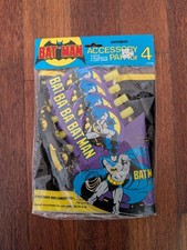 BATMAN Confezione Accessori Party Vintage Per 4 Bomboniere Anni 80 DC Comics 1982 Merch