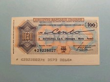 Assegno Bancario Italiano 1977