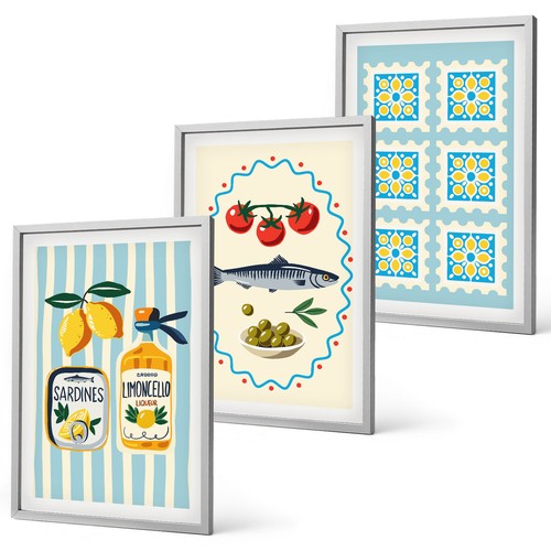 Quadro con cornice - set, da