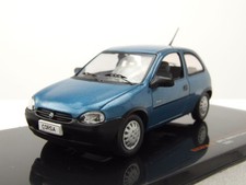 Modellino auto Opel Corsa B Swing 1995 blu metallizzato 1:43 ixo models