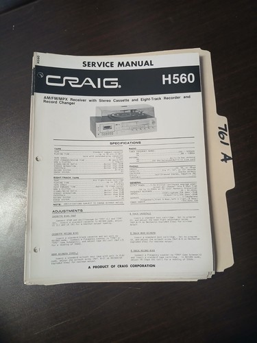 Craig h560 manuale - craig,
