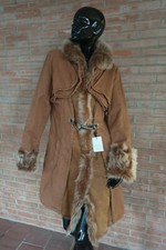 impermeabile Violanti PELLICCIA fur militar jacket fell fourrure shearling parka